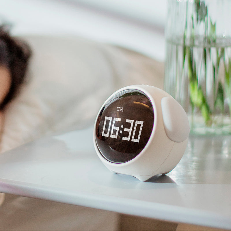 Children's LED Expression Pixel Alarm Clock Intelligent Luminous Alarm Clock Student Bedside Snooze Digital Alarm Clock eprolo