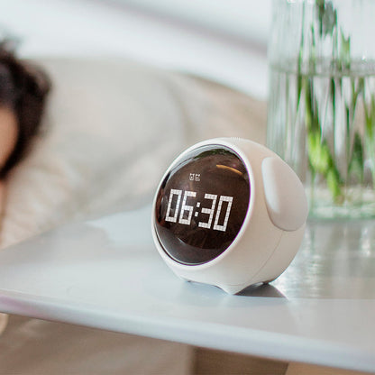 Children's LED Expression Pixel Alarm Clock Intelligent Luminous Alarm Clock Student Bedside Snooze Digital Alarm Clock eprolo