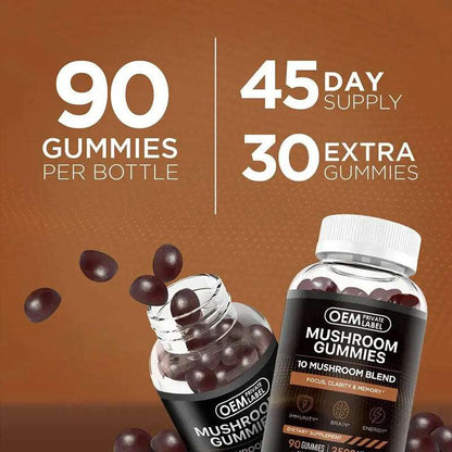 Mushroom Gummies Brain Booster Lion Mane Mushroom Gummies - Smart Savvy