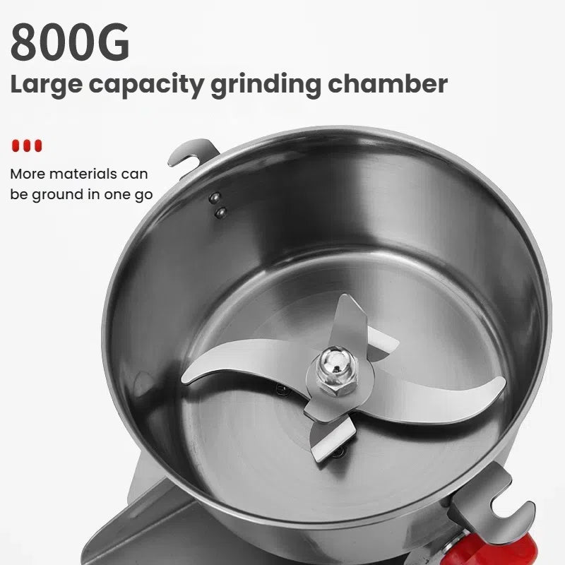 3000W, 800G Parts - Free Big - Capacity Grinder. Grinds herbs, coffee, grains, spices, medicine, wheat & dry food. - Smart Savvy
