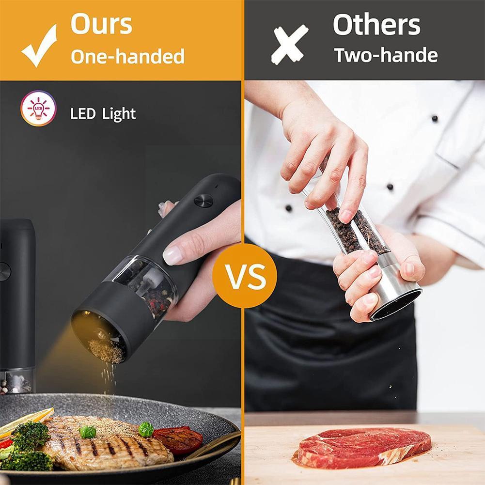 Kitchen Pepper Grinder Electric Thick And Fine Seasoning Bottle Seasoning Bottle Manual Sea Salt Pepper Grinder Grinding Bottle eprolo