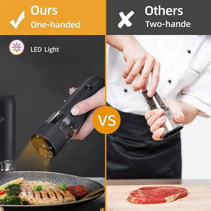 Kitchen Pepper Grinder Electric Thick And Fine Seasoning Bottle Seasoning Bottle Manual Sea Salt Pepper Grinder Grinding Bottle eprolo