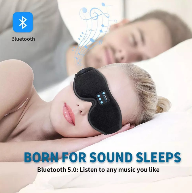 3D Bluetooth Eye Mask Headset Wireless Music Bluetooth Eye Mask New Sleep Bluetooth Eye Mask Stereo eprolo