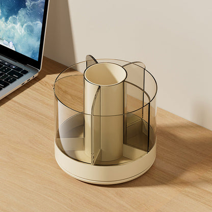 Delicate Transparent Rotating Pen Holder Face Cosmetic Organizer Convenient eprolo