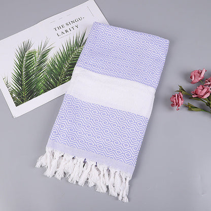 Turkish Beach Towel Striped Fringe Quick-Dry Large Size Cotton Bath Towel Multiple Styles Wholesale eprolo