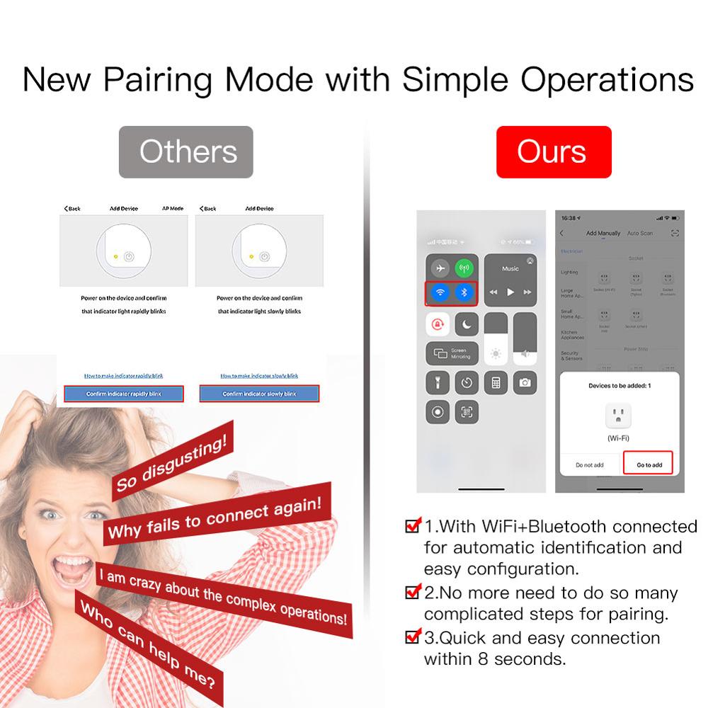 Smart WiFi Plug Adaptor 16A Remote Voice Control Power Monitor Socket Outlet Timing Function Work With Alexa Google Home Tuya eprolo