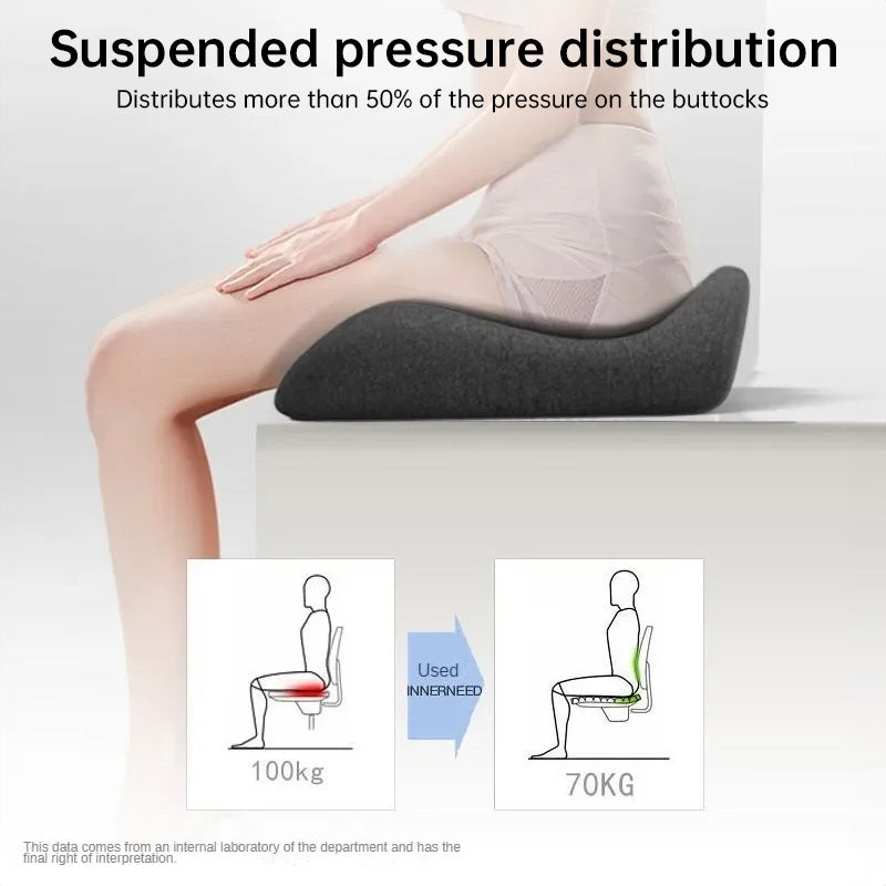 Memory Foam Coccyx Cushion. Alleviates tailbone/sciatica/back pain. Non - slip for office/car seats. - Smart Savvy