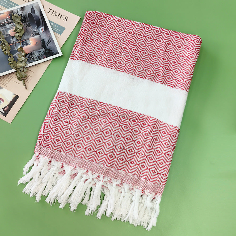 Turkish Beach Towel Striped Fringe Quick-Dry Large Size Cotton Bath Towel Multiple Styles Wholesale eprolo