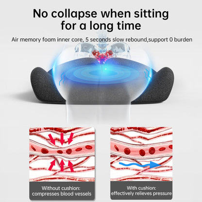 Memory Foam Coccyx Cushion. Alleviates tailbone/sciatica/back pain. Non - slip for office/car seats. - Smart Savvy