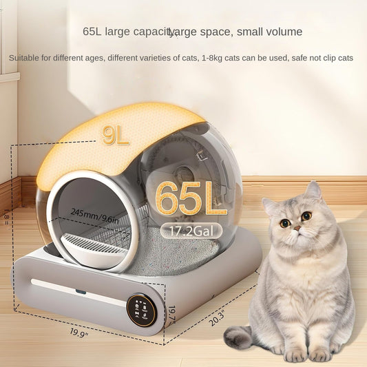 Factory Direct Smart Litter Box with Ionization Deodorization, Automatic Sensor Cleaning, Self-Flushing Cat Toilet eprolo