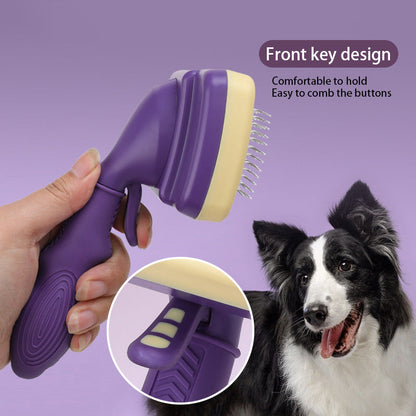Pet Products Cat Automatic Hair Removal Comb Knot Removal Pet Comb One Button Hair Removal Comb eprolo