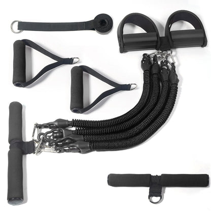 11Pcs Multifunction Sit-up Resistance Band 4-Tube Latex Elastic Yoga Pull Rope Expander Fitness Equipment eprolo