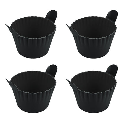 4-6 reusable silicone air fryer liners & baking cups – non-stick kitchen tools for eggs, cakes, meatballs. eprolo