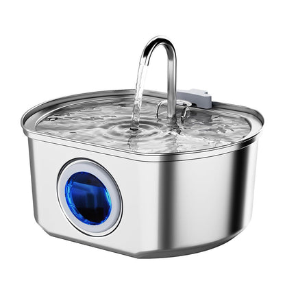 3.2L  Cat Water Fountain With Water Level Window,Stainless Steel Automatic Pet Water Fountain,Dog Water Dispenser Durable  USB eprolo