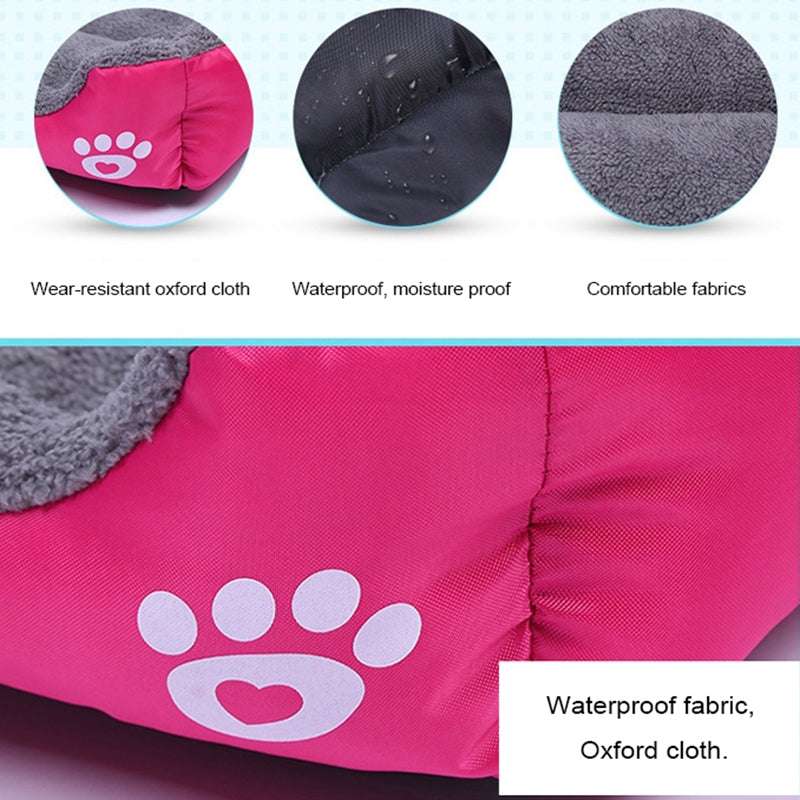New, soft, and cozy fleece pet bed. Waterproof bottom. Suitable for small, medium & large pets. Keeps pets warm. - Smart Savvy