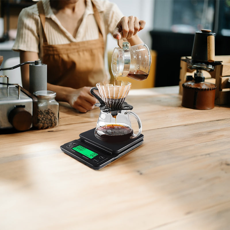 Digital kitchen coffee scale with timer