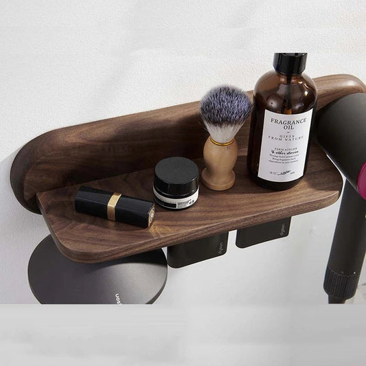 Wall Mount Hair Dryer Holder for Dyson Supersonic Hair Dryer Walnut Beech Wood Hair Dryer Bracket eprolo