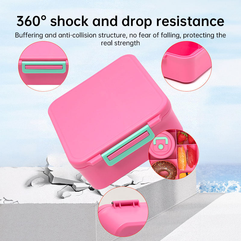 Kids' bento lunch bag: 1700ml containers with toppers, thermos, for school. eprolo