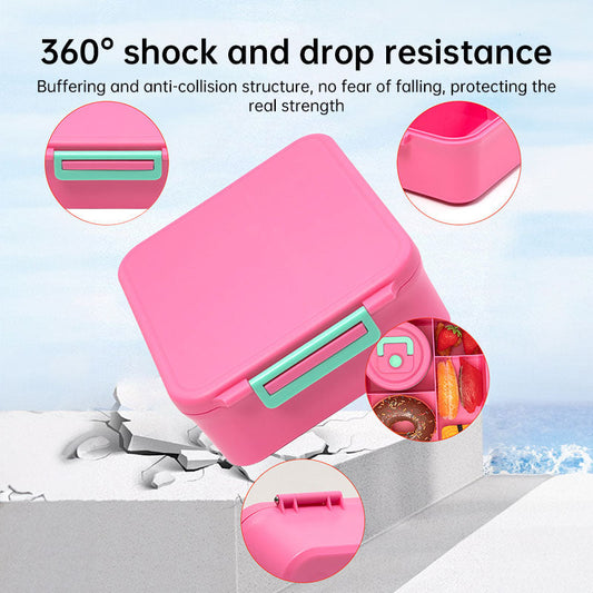 Kids' bento lunch bag: 1700ml containers with toppers, thermos, for school. eprolo