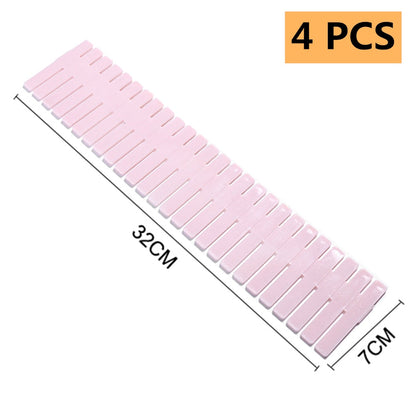 Drawer Dividers 4pcs  DIY Plastic Grid Plastic Adjustable Drawer Dividers Household Storage Makeup Socks Underwear Organizer eprolo