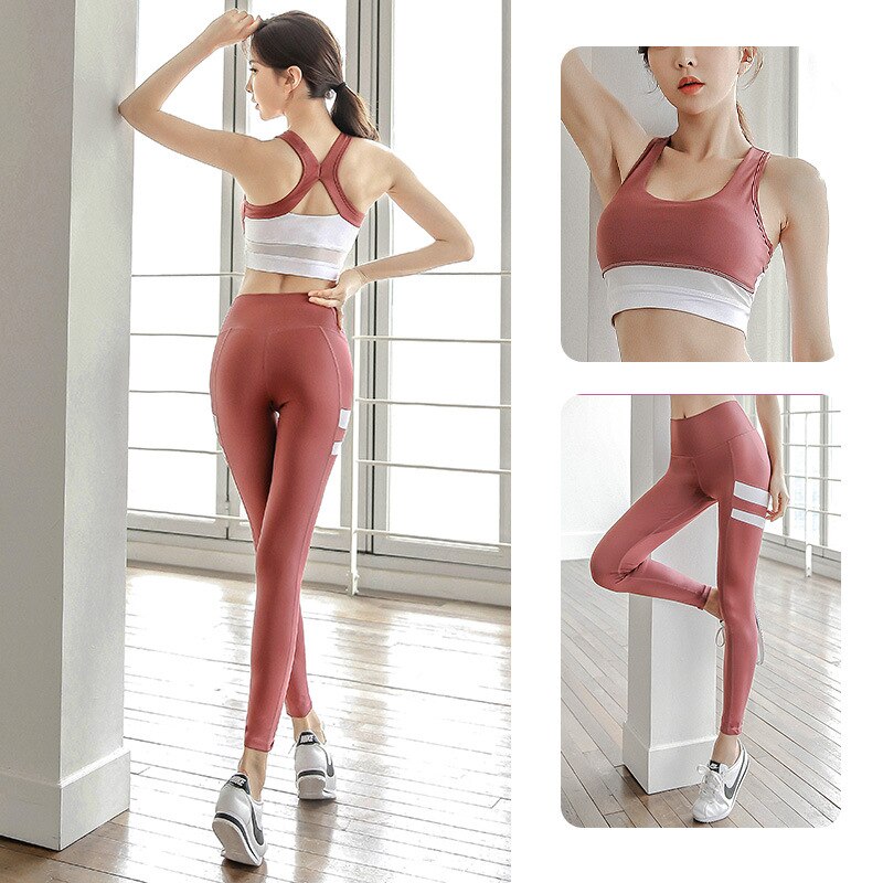 Yoga Sets Women Sportswear Gym Workout Clothing New Quick-Dry Gym Workout Running Suits eprolo