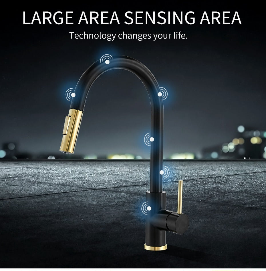 304 stainless steel kitchen faucet, hot and cold water pull-out vegetable basin sink faucet eprolo