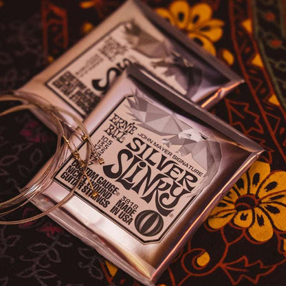 Ernie Ball John Mayer Silver Slinky Nickel Wound Electric Guitar Strings 3-Pack Tin - 10.5-47 Gauge - Smart Savvy
