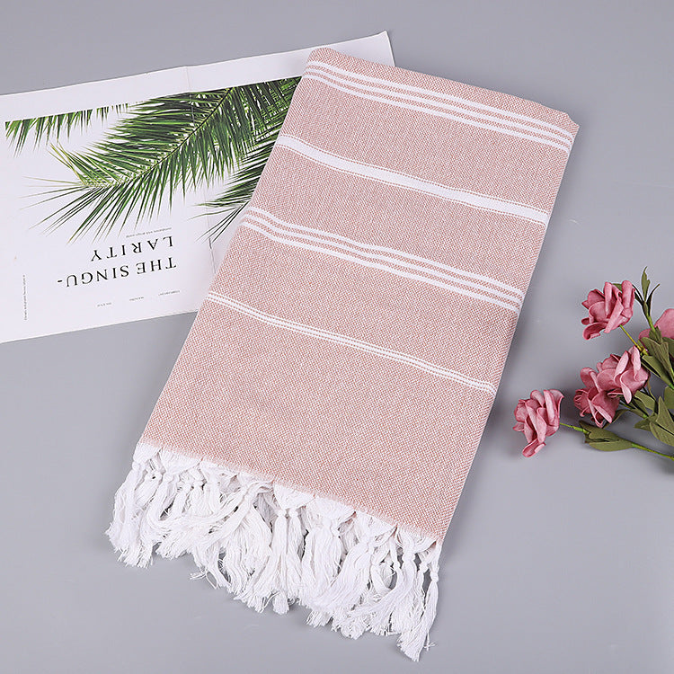 Turkish Beach Towel Striped Fringe Quick-Dry Large Size Cotton Bath Towel Multiple Styles Wholesale eprolo