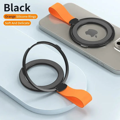 Magnetic Cell Phone Ring Holder for MagSafe Magnet Stand with Strap for IPhone 13 14 15 Samsung Mac Safe Removable Grip Bracket eprolo