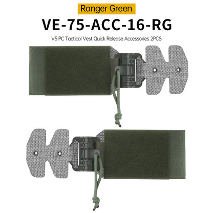 One Pair (2 Pieces) Style 3Ac Kit for FCPC V5 Tactical Vest Cummerbunds, with Quick Release Buckle, made of imported Tegris. - Smart Savvy