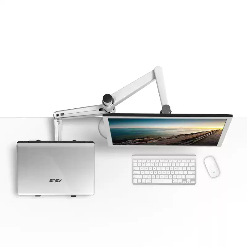 Monitor stand arm, laptop stand, double section arm, desktop computer display screen, aluminum alloy dual screen office eprolo