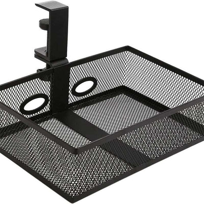 Mesh Desk Organizer with Clamp-on Swivel Pencil Drawer, having a hidden, sturdy C-Clamp mount system and easy installation. - Smart Savvy