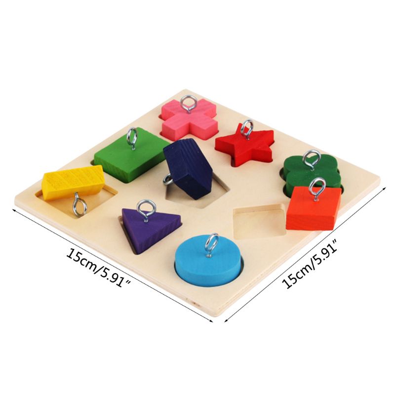 Pet Educational Toys Parrot Interactive Training Colorful Wooden Block Birds Puzzle Supplies DIY Toy Accessories eprolo