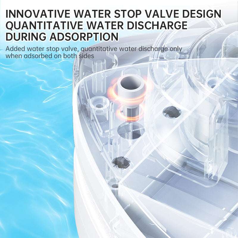 New magnetic glass cleaner with extended pole and double-sided water storage for high-rise home use. - Smart Savvy