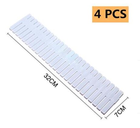 Drawer Dividers 4pcs  DIY Plastic Grid Plastic Adjustable Drawer Dividers Household Storage Makeup Socks Underwear Organizer eprolo