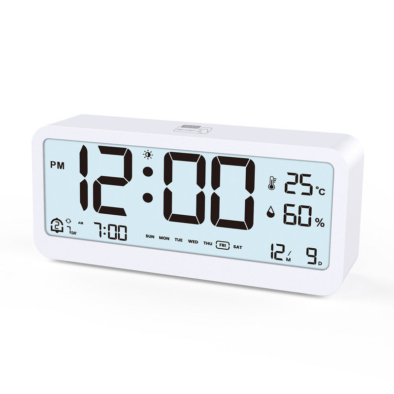 Multifunctional Digital Clock: Adjustable LED Brightness, Temp & Humidity Display, Dual - Mode Alarm, for Bedside or Desk - Smart Savvy