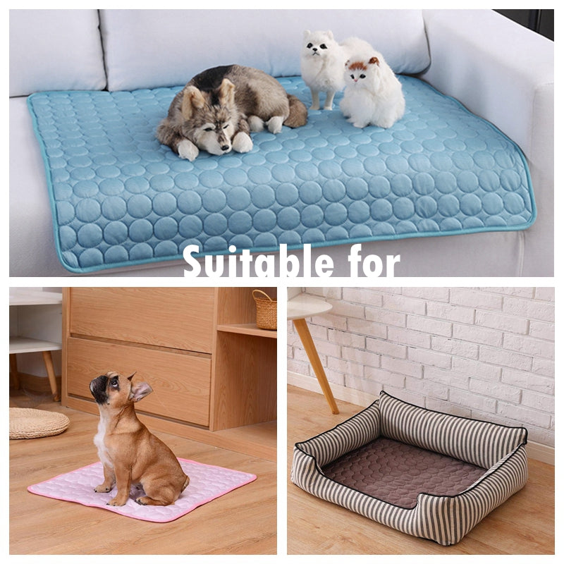 Dog Mat Cooling Summer Pad Mat For Dogs Cat Blanket Sofa Breathable Pet Dog Bed Summer Washable For Small Medium Large Dogs Car eprolo