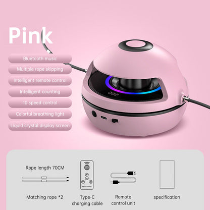 Smart Rope Skipping Machine Smart Jump Rope Machine 10-level Speed Adjustment Led Seven-color Light Wireless Music Function eprolo
