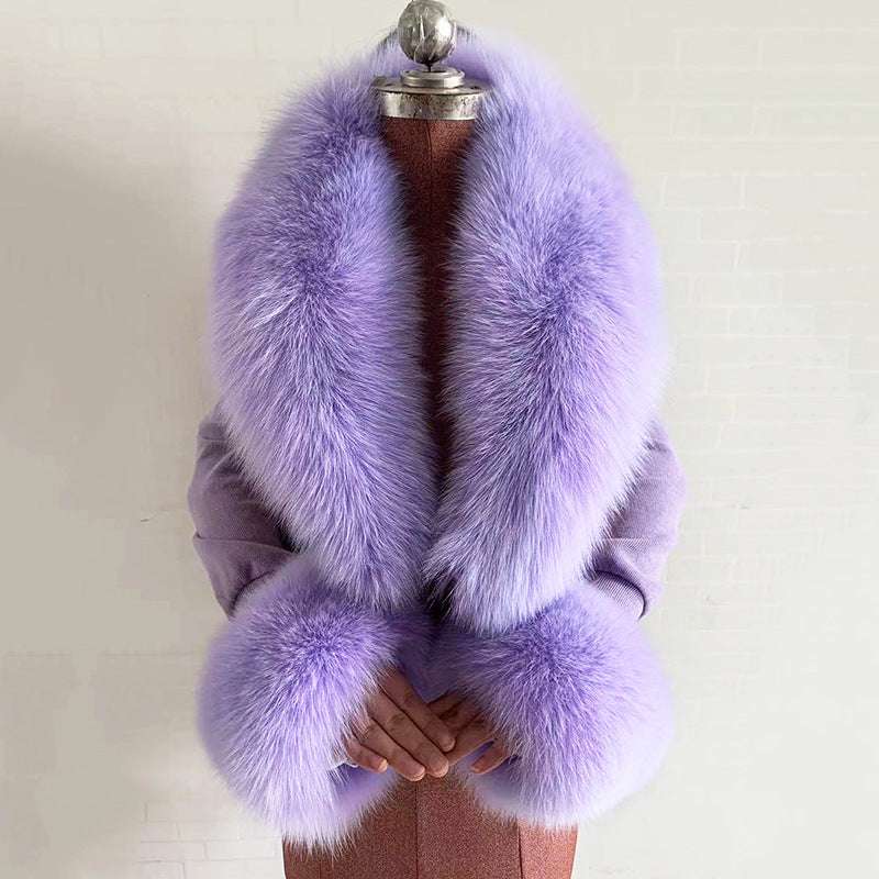 Real Fox Fur Horn Collar Fashion Fur Decorative Collar Jewelry - Smart Savvy