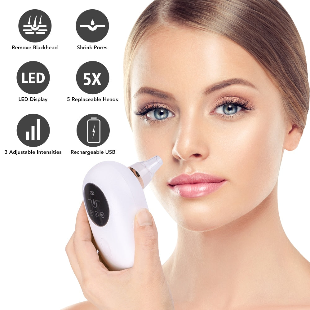 Blackhead Remover Vacuum Pore Cleaner Suction Cleaning Face Care Black Head Cleaner Acne Extractor Diamond Microdermabrasion eprolo