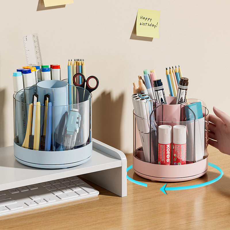 Delicate Transparent Rotating Pen Holder Face Cosmetic Organizer Convenient eprolo