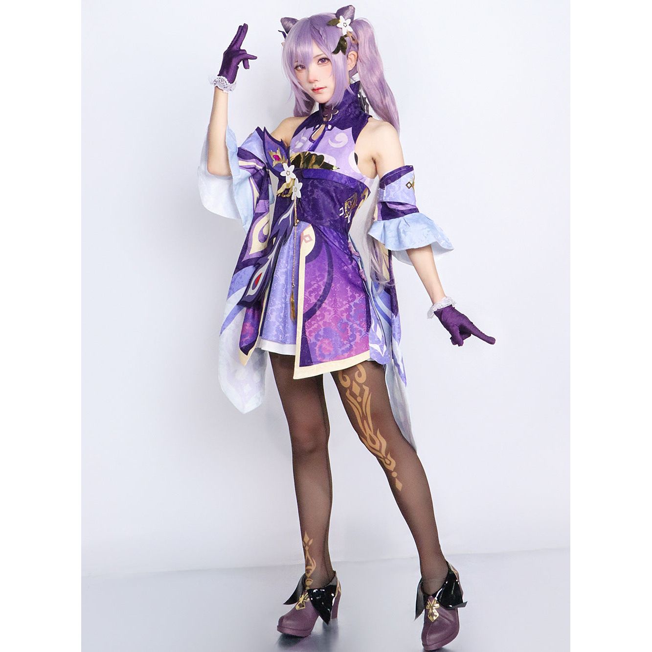 Genshin Impact cos clothing anime animation game suit Liyue seven star carved clear cosplay clothing matching shoes - Smart Savvy