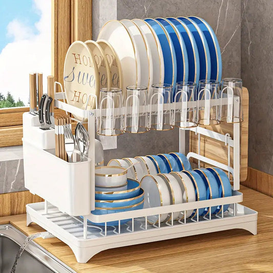 Kitchen drainage rack bowl and dish rack bowl and dish storage rack household utensils knives and forks storage rack eprolo