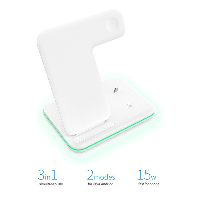 3 In 1 Mobile Phone Watch Headset Wireless Charger Stand For iPhone Airpods iWatch 1 2 3 4 Wireless Charging eprolo