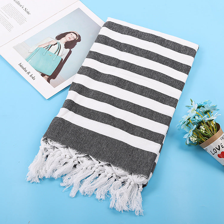 Turkish Beach Towel Striped Fringe Quick-Dry Large Size Cotton Bath Towel Multiple Styles Wholesale eprolo