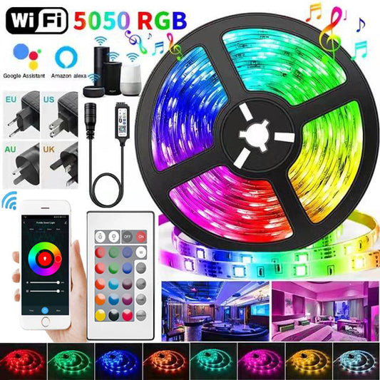 WIFI Smart LED Strip Light Bluetooth RGB Flexible Waterproof 5050 Light Strip eprolo