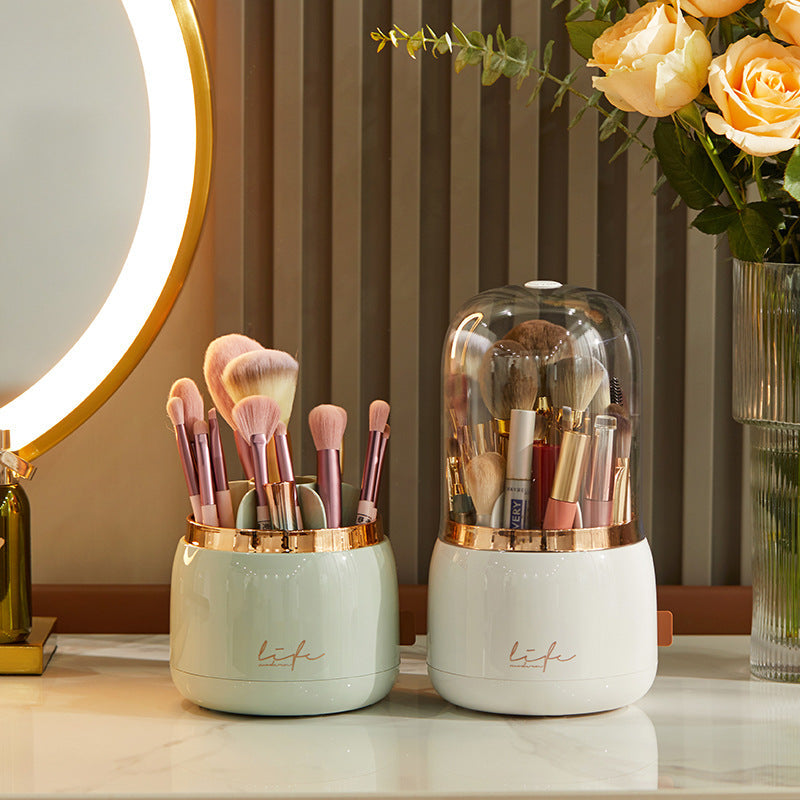 Cosmetic Brush Storage Bucket Organizer Rotating Brush Tube eprolo