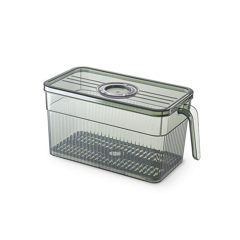 Refrigerator Storage Box Household Drainable Food Storage Box Sealed Storage Box With Handle Stacking Storage Box eprolo