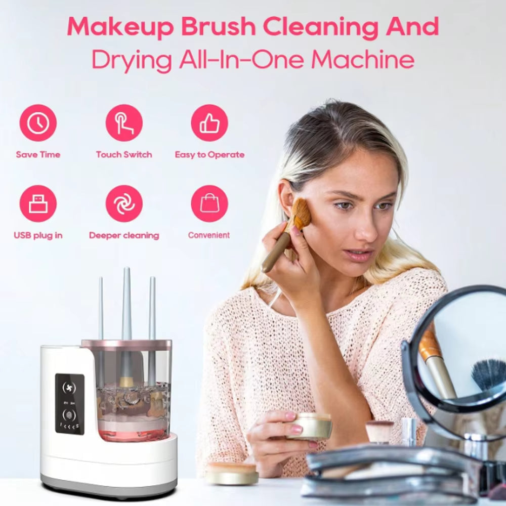Electric Makeup Brush Cleaner Rechargeable Makeup Brushes Cleaning Tool Automatic Makeup Brush Cleaning Stand Device eprolo