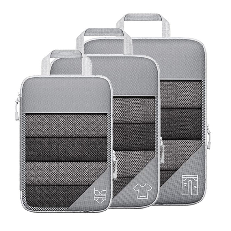 Travel Compressible Storage Bag Storage Bag Set with Shoe Bag Mesh Visual Luggage Storage Organizing Storage Bag eprolo